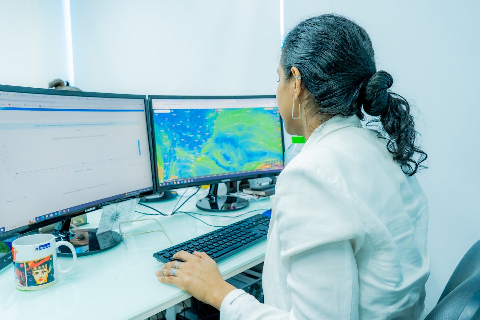 Setor analisa condições do tempo e do clima, gerando informações como a chegada de frentes frias e ocorrências de chuvas, tempestades e ventos fortes