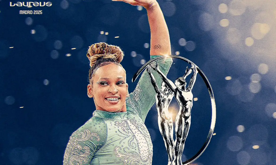 A ginasta brasileira Rebeca Andrade, de 24 anos, tornou-se a primeira atleta mulher do país a vencer o Prêmio Laureus, o Oscar do esporte, criado há 25 anos. Nesta segunda-feira (21), a paulista de Gurarulhos foi laureada na categoria “Retorno do Ano”, disputada por outros cinco atletas indicados.